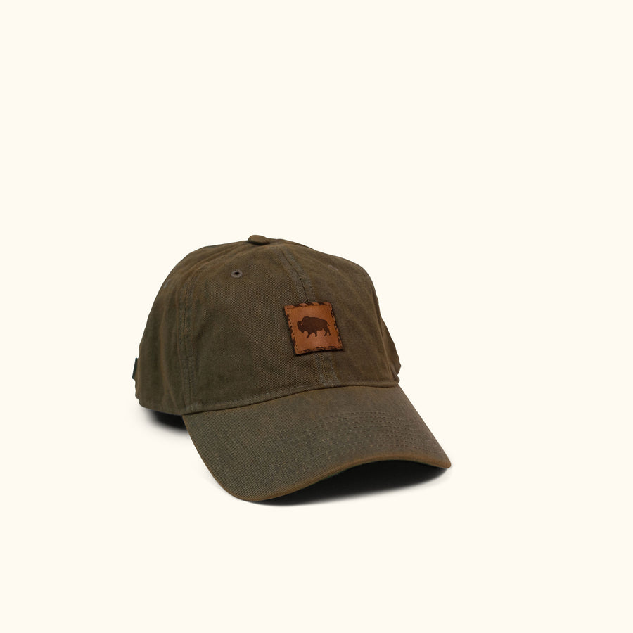 Buffalo Jackson Stamp Logo - Leather Patch Hat - Grey