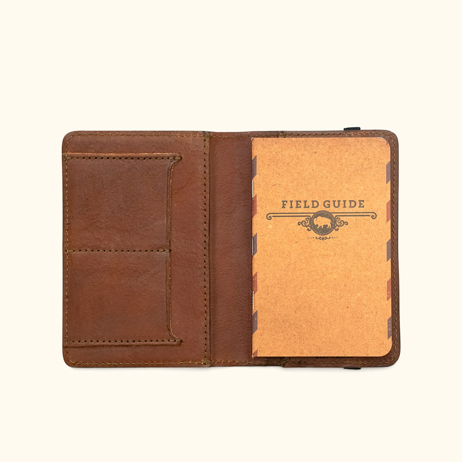 Vintage Leather Passport and Travel Wallet | Chestnut Brown