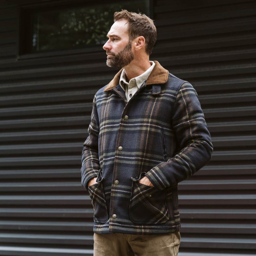 Men's Wool Plaid Coat | Ellis Jacket