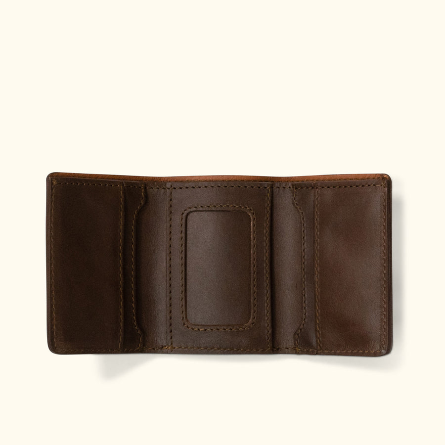 Leather Trifold Wallet | Dark Briar