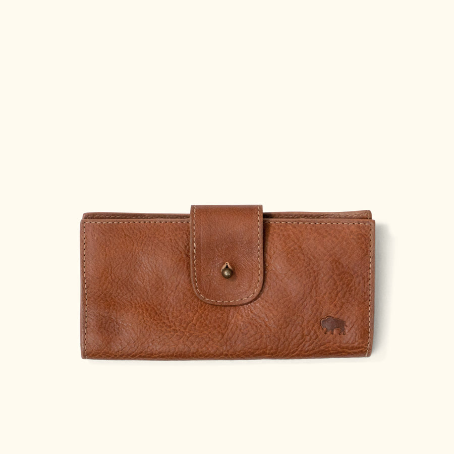 Madison Checkbook Wallet | Saddle Tan
