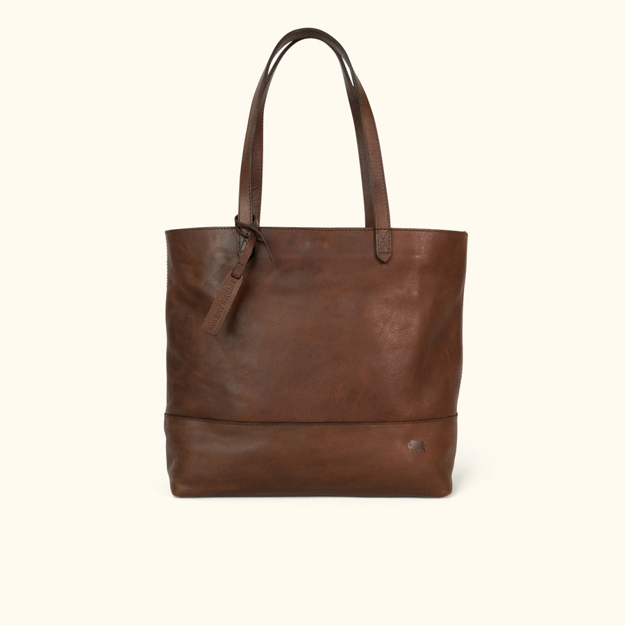 Madison Leather Tote | Dark Hazelnut