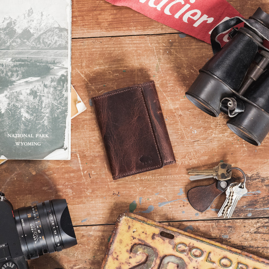 Leather Trifold Wallet | Dark Briar
